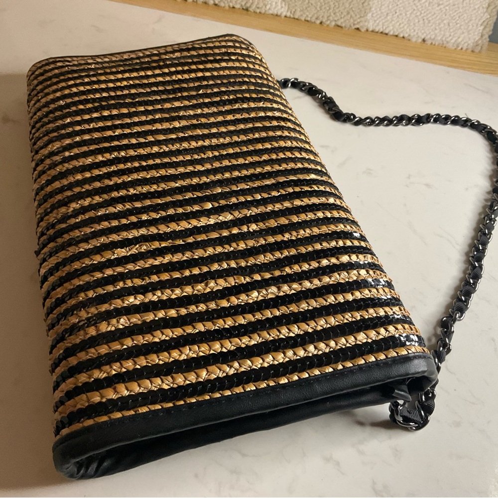 Chico's Black and Tan Beaded Clutch - Picture 2 of 8
